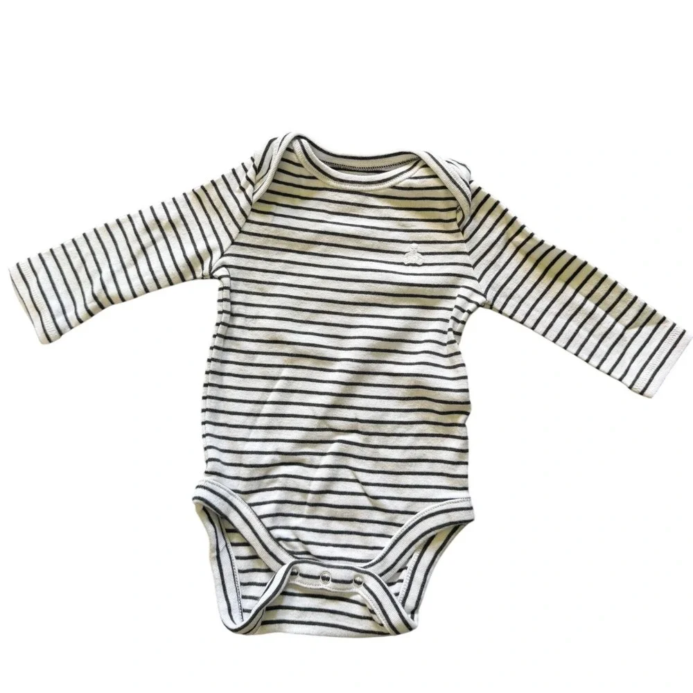 Baby GAP First Favorites Bodysuit Set 3PK Clouds Stars Stripes White 0-3 Months